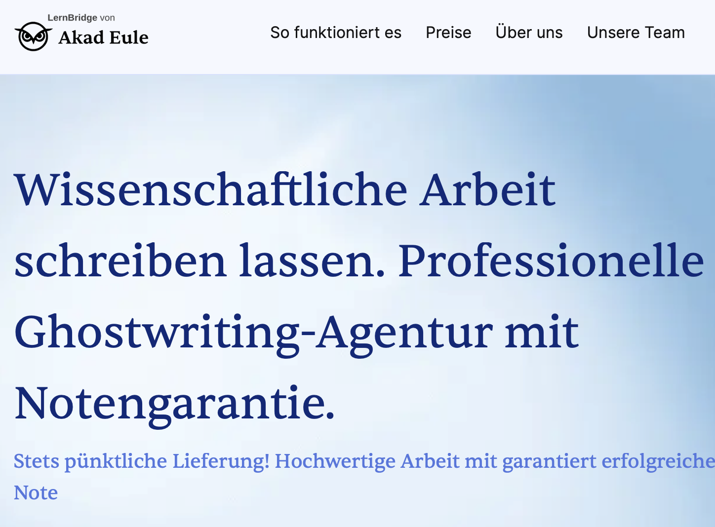 lernbridge.de zeigt das Akad Eule Branding: LernBridge von Akad Eule mit Notengarantie